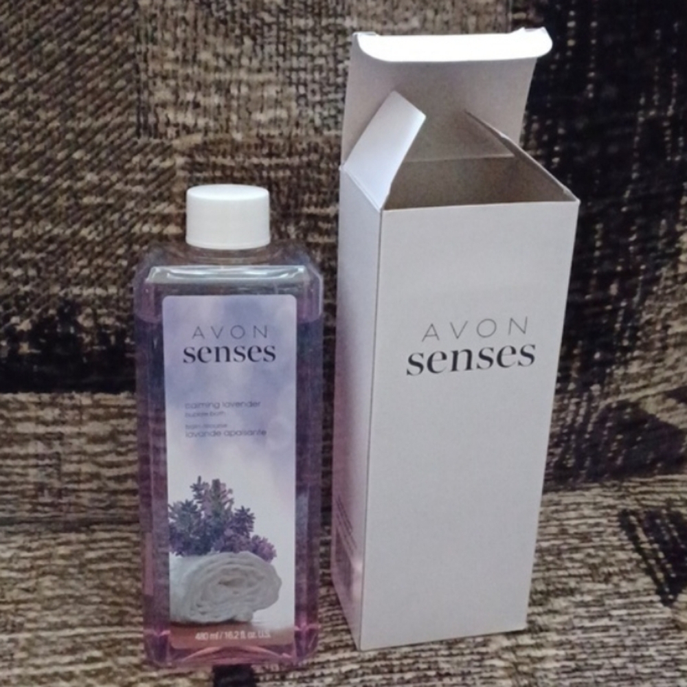 4/$40 New Avon Senses Calming Lavender Bubble Bath - 480 mL